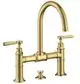 AXOR-HG-AXOR-Montreux-2-Griff-Waschtischarmatur-220-mit-Hebelgriffen-und-Zugstangen-Ablaufgarnitur-Brushed-Brass-16511950 gallery number 1